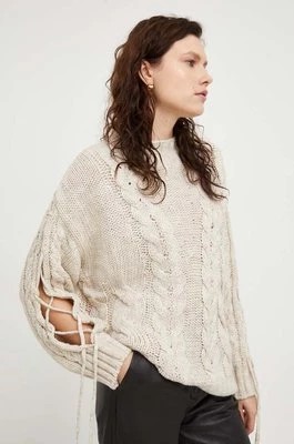 Zdjęcie produktu Answear Lab sweter damski kolor beżowy ciepły z półgolfem