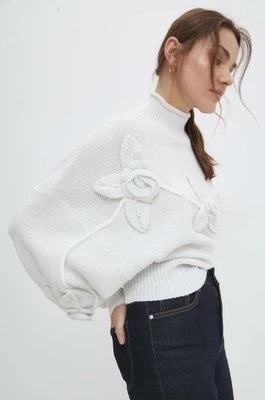Zdjęcie produktu Answear Lab sweter damski kolor biały z półgolfem
