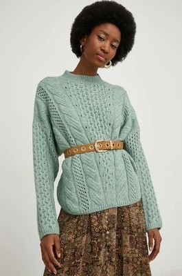 Zdjęcie produktu Answear Lab sweter damski kolor turkusowy z półgolfem