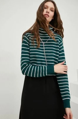 Zdjęcie produktu Answear Lab sweter damski kolor zielony ciepły z golfem