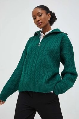Zdjęcie produktu Answear Lab sweter damski kolor zielony z półgolfem