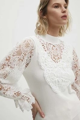 Zdjęcie produktu Answear Lab sweter kolor biały z półgolfem