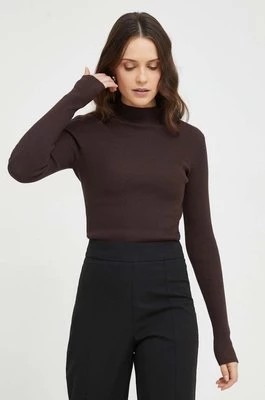 Zdjęcie produktu Answear Lab sweter kolor brązowy lekki z półgolfem