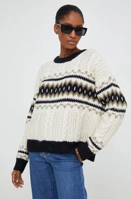 Zdjęcie produktu Answear Lab sweter z wełną kolor beżowy lekki