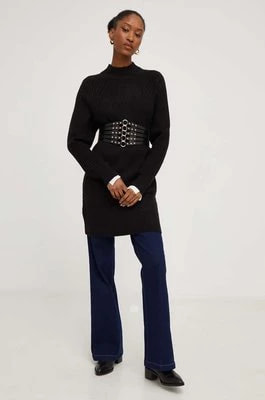 Zdjęcie produktu Answear Lab sweter z wełną kolor czarny z półgolfem
