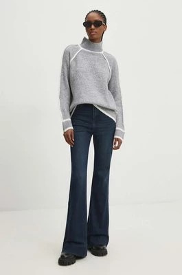 Zdjęcie produktu Answear Lab sweter z wełną kolor szary z półgolfem