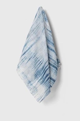 Zdjęcie produktu Answear Lab szal bawełniany kolor niebieski wzorzysty