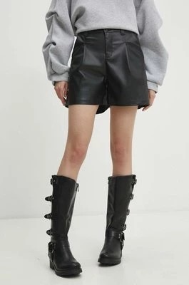 Zdjęcie produktu Answear Lab szorty damskie kolor czarny gładkie high waist