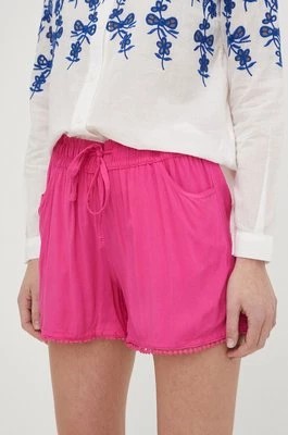 Zdjęcie produktu Answear Lab szorty damskie kolor różowy gładkie medium waist