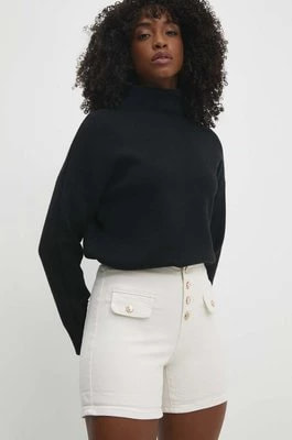 Zdjęcie produktu Answear Lab szorty jeansowe damskie kolor biały gładkie high waist