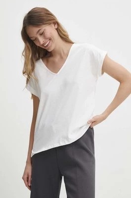 Zdjęcie produktu Answear Lab t-shirt bawełniany damski kolor biały