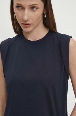 Zdjęcie produktu Answear Lab t-shirt bawełniany damski kolor granatowy