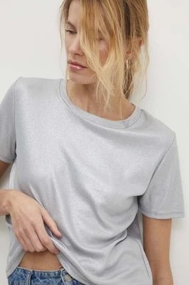 Zdjęcie produktu Answear Lab t-shirt damski kolor srebrny