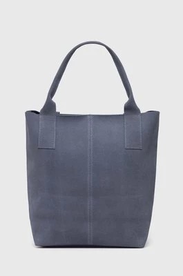Zdjęcie produktu Answear Lab torba zamszowa kolor niebieski