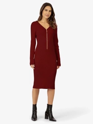 Zdjęcie produktu APART Dzianinowa sukienka w kolorze bordowym rozmiar: 40