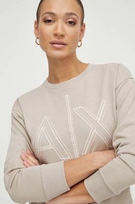 Zdjęcie produktu Armani Exchange bluza damska kolor beżowy z nadrukiem 3DYM11 YJEBZ