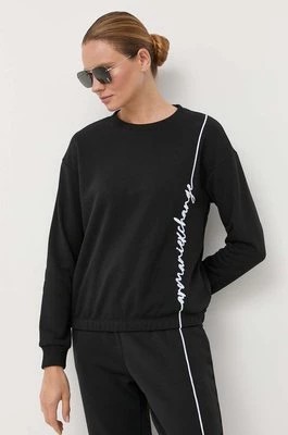 Zdjęcie produktu Armani Exchange bluza damska kolor czarny z nadrukiem