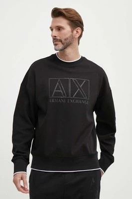 Zdjęcie produktu Armani Exchange bluza męska kolor czarny z nadrukiem