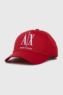 Zdjęcie produktu Armani Exchange czapka z daszkiem bawełniana kolor czerwony 954047 CC811 NOS