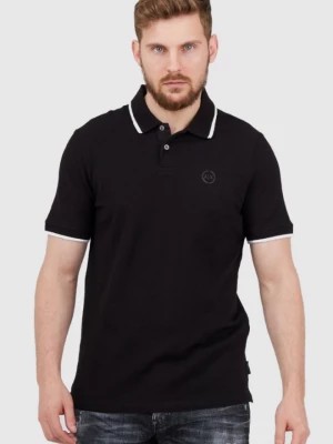 Zdjęcie produktu ARMANI EXCHANGE Czarna koszulka polo z okrągłym logo