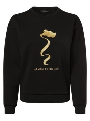 Zdjęcie produktu Armani Exchange Damska bluza nierozpinana Kobiety Bawełna czarny jednolity,