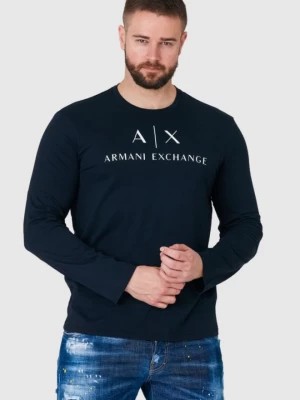 Zdjęcie produktu ARMANI EXCHANGE Granatowy longsleeve męski z logo
