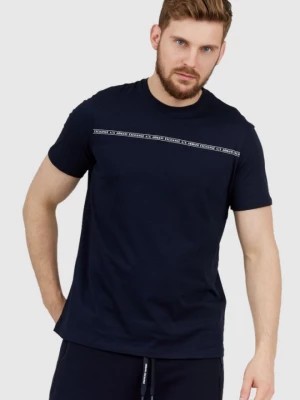 Zdjęcie produktu ARMANI EXCHANGE Granatowy t-shirt męski z paskiem z logo