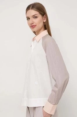 Zdjęcie produktu Armani Exchange koszula bawełniana damska kolor biały regular z kołnierzykiem klasycznym 3DYC07 YN3NZ