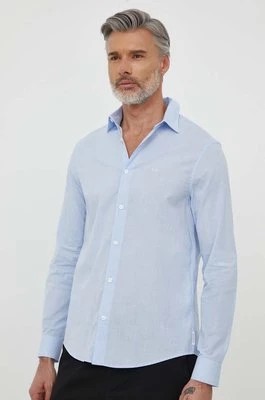Zdjęcie produktu Armani Exchange koszula bawełniana męska kolor niebieski regular z kołnierzykiem klasycznym 3DZC38 ZN4OZ