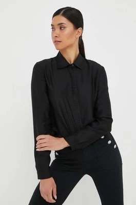 Zdjęcie produktu Armani Exchange koszula damska kolor czarny regular z kołnierzykiem klasycznym