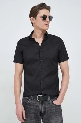 Zdjęcie produktu Armani Exchange koszula męska kolor czarny regular z kołnierzykiem klasycznym 8NZC51 ZNYXZ NOS