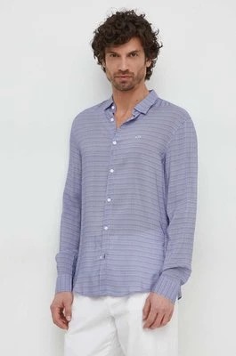 Zdjęcie produktu Armani Exchange koszula męska kolor fioletowy regular z kołnierzykiem klasycznym 3DZC48 ZNRNZ