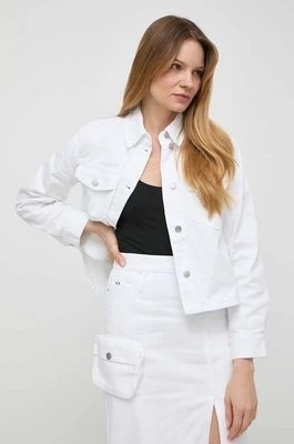 Zdjęcie produktu Armani Exchange kurtka jeansowa damska kolor biały przejściowa 3DYB49 Y15MZ