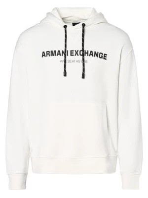 Zdjęcie produktu Armani Exchange Męska bluza z kapturem Mężczyźni biały nadruk,