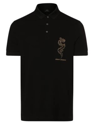 Zdjęcie produktu Armani Exchange Męska koszulka polo Mężczyźni Bawełna czarny jednolity,