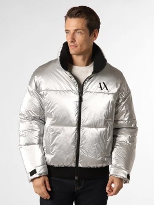 Zdjęcie produktu Armani Exchange Męska kurtka pikowana Mężczyźni Sztuczne włókno srebrny jednolity,