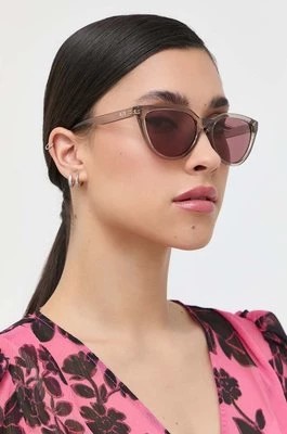 Zdjęcie produktu Armani Exchange okulary przeciwsłoneczne damskie kolor beżowy