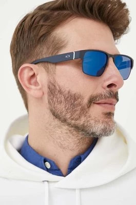Zdjęcie produktu Armani Exchange okulary przeciwsłoneczne męskie kolor szary