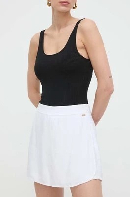 Zdjęcie produktu Armani Exchange spódnicospodnie kolor biały gładkie high waist 3DYS66 YN9RZ