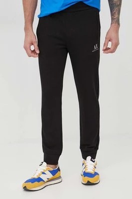 Zdjęcie produktu Armani Exchange spodnie dresowe bawełniane 8NZPSC.ZJKRZ.NOS męskie kolor czarny z nadrukiem