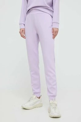 Zdjęcie produktu Armani Exchange spodnie dresowe kolor fioletowy gładkie 3DYP77 YJEPZ