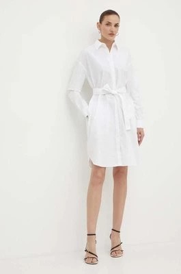 Zdjęcie produktu Armani Exchange sukienka bawełniana kolor biały mini oversize 3DYA32 YN4RZ