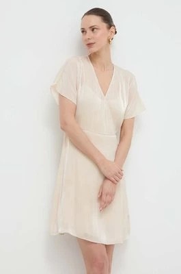 Zdjęcie produktu Armani Exchange sukienka kolor beżowy mini rozkloszowana 3DYA19 YNUUZ