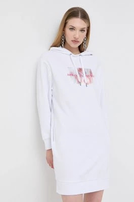 Zdjęcie produktu Armani Exchange sukienka kolor biały mini oversize