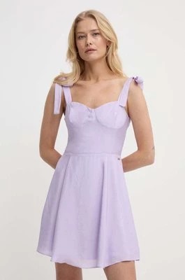 Zdjęcie produktu Armani Exchange sukienka kolor fioletowy mini rozkloszowana 3DYA38 YN9RZ