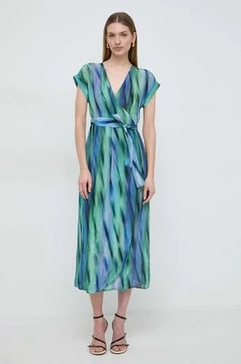 Zdjęcie produktu Armani Exchange sukienka kolor niebieski midi prosta 3DYA16 YN7QZ