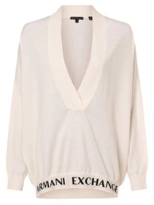 Zdjęcie produktu Armani Exchange Sweter damski Kobiety Sztuczne włókno biały jednolity,
