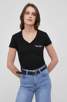 Zdjęcie produktu Armani Exchange t-shirt bawełniany kolor czarny 8NYT81 YJG3Z NOS