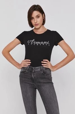 Zdjęcie produktu Armani Exchange t-shirt bawełniany kolor czarny 8NYT91 YJG3Z NOS