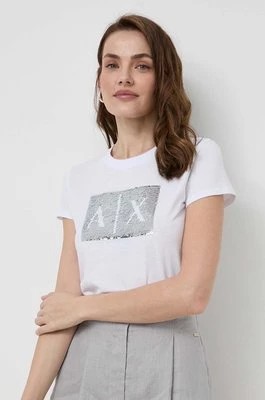 Zdjęcie produktu Armani Exchange t-shirt bawełniany kolor biały 8NYTDL YJ73Z